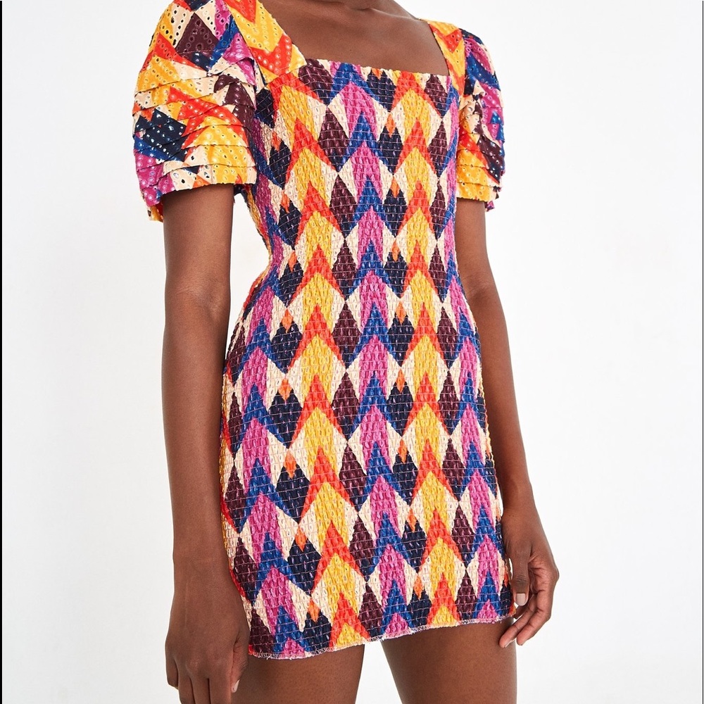 FARM RIO LINDEZA GRAFICA MINI DRESS